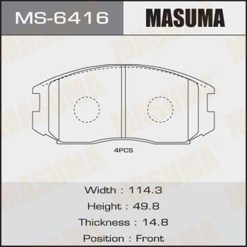 MASUMA MS-6416 - Комплект тормозных колодок, барабанные www.autospares.lv