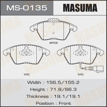 MASUMA MS-0135 - Bremžu loku komplekts autospares.lv