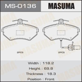 MASUMA MS-0136 - Bremžu loku komplekts autospares.lv