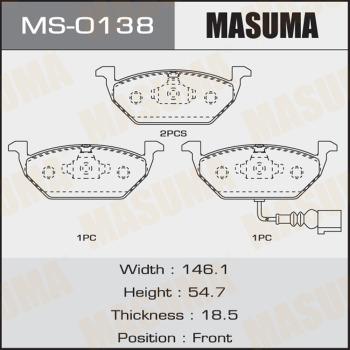 MASUMA MS-0138 - Bremžu loku komplekts www.autospares.lv