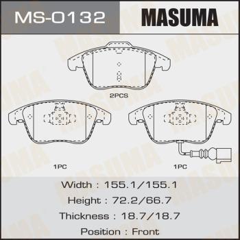 MASUMA MS-0132 - Bremžu loku komplekts autospares.lv