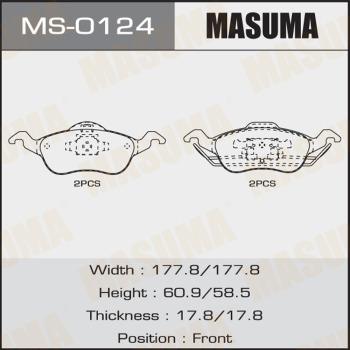 MASUMA MS-0124 - Bremžu loku komplekts autospares.lv