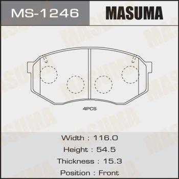 MASUMA MS-1246 - Bremžu loku komplekts autospares.lv