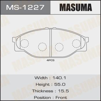 MASUMA MS-1227 - Brake Shoe Set www.autospares.lv