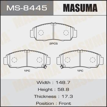 MASUMA MS-8445 - Brake Shoe Set www.autospares.lv