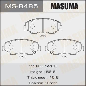 MASUMA MS-8485 - Комплект тормозных колодок, барабанные www.autospares.lv