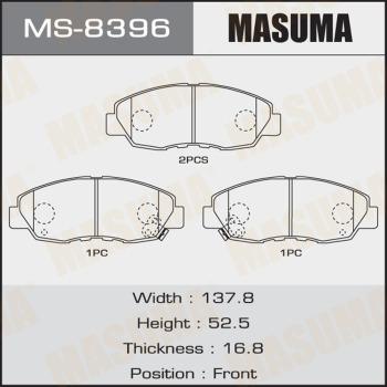 MASUMA MS-8396 - Bremžu loku komplekts autospares.lv