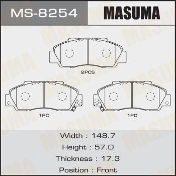 MASUMA MS-8254 - Bremžu loku komplekts autospares.lv