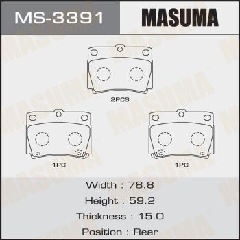 MASUMA MS-3391 - Bremžu loku komplekts autospares.lv