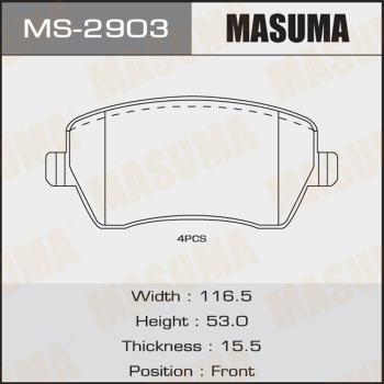 MASUMA MS-2903 - Bremžu loku komplekts www.autospares.lv