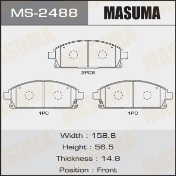 MASUMA MS-2488 - Brake Shoe Set www.autospares.lv