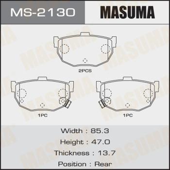 MASUMA MS-2130 - Brake Shoe Set www.autospares.lv