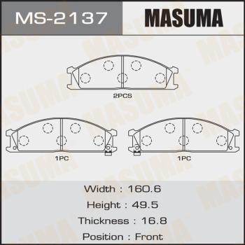 MASUMA MS-2137 - Bremžu loku komplekts autospares.lv