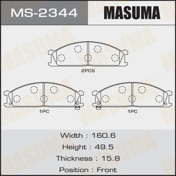 MASUMA MS-2344 - Bremžu loku komplekts autospares.lv