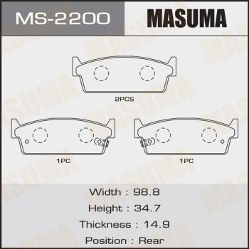 MASUMA MS-2200 - Bremžu loku komplekts autospares.lv