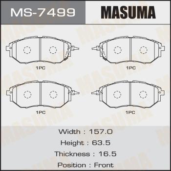 MASUMA MS-7499 - Brake Shoe Set www.autospares.lv