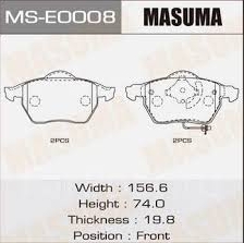 MASUMA MS-E0008 - Комплект тормозных колодок, барабанные www.autospares.lv