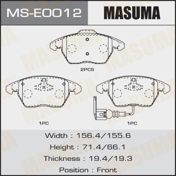 MASUMA MS-E0012 - Bremžu loku komplekts autospares.lv