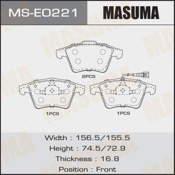 MASUMA MS-E0221 - Bremžu loku komplekts www.autospares.lv