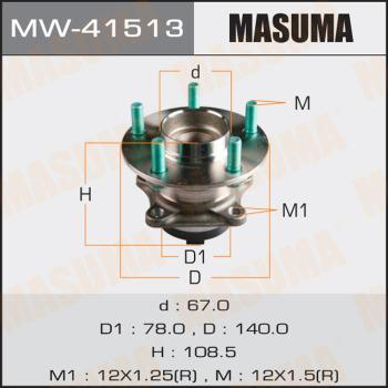 MASUMA MW41513 - Ступица колеса, поворотный кулак www.autospares.lv