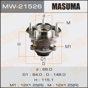 MASUMA MW21526 - Ступица колеса, поворотный кулак www.autospares.lv