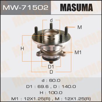 MASUMA MW-71502 - Wheel Hub www.autospares.lv