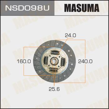 MASUMA NSD098U - Диск сцепления, фрикцион www.autospares.lv