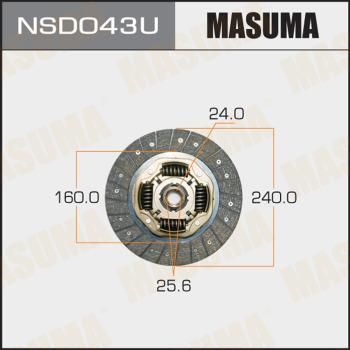 MASUMA NSD043U - Диск сцепления, фрикцион www.autospares.lv