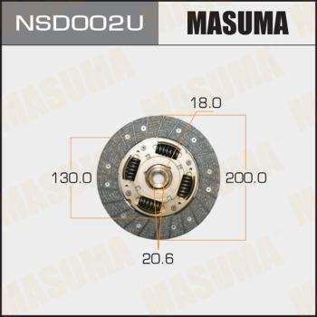 MASUMA NSD002U - Диск сцепления, фрикцион www.autospares.lv