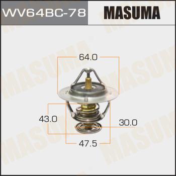 MASUMA WV64BC78 - Coolant thermostat / housing www.autospares.lv