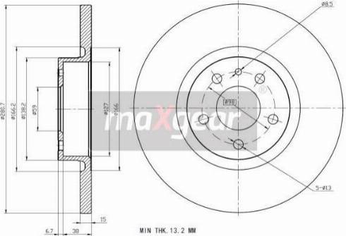 Maxgear 19-0991MAX - Bremžu diski www.autospares.lv