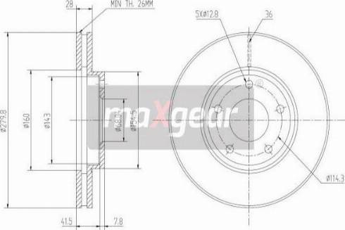 Maxgear 19-0951MAX - Bremžu diski www.autospares.lv