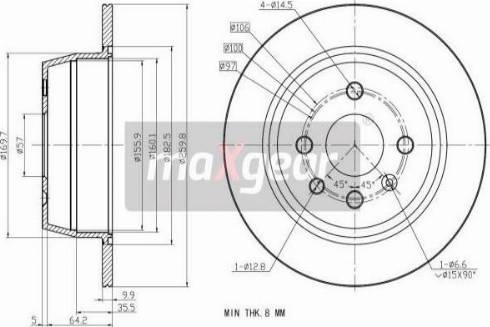 Maxgear 19-0984 - Bremžu diski autospares.lv