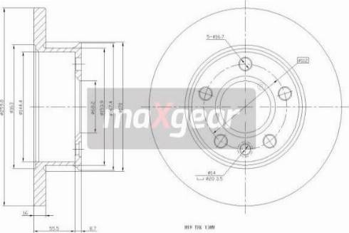 Maxgear 19-0983MAX - Bremžu diski www.autospares.lv