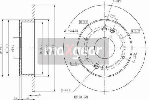 Maxgear 19-0931MAX - Bremžu diski www.autospares.lv