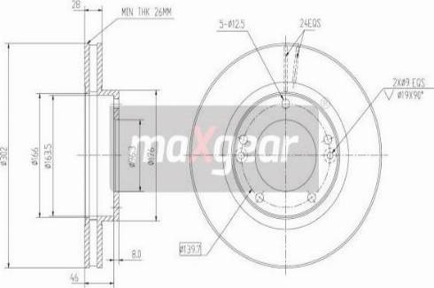 Maxgear 19-0938 - Bremžu diski www.autospares.lv