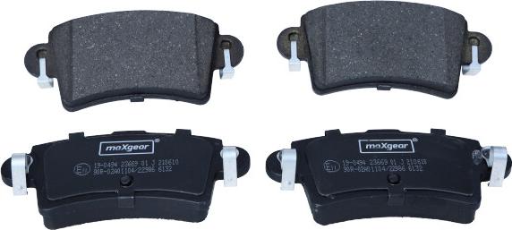 Maxgear 19-0494 - Brake Pad Set, disc brake www.autospares.lv