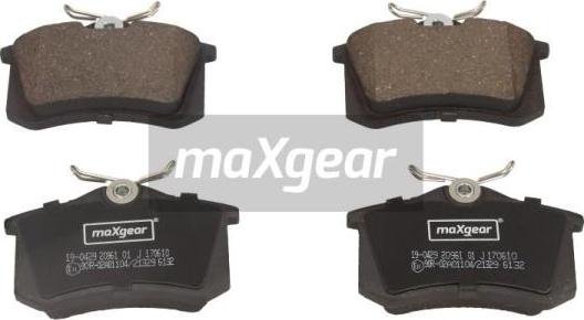 Maxgear 19-0429 - Bremžu uzliku kompl., Disku bremzes www.autospares.lv