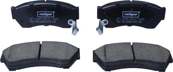 Maxgear 19-0476 - Brake Pad Set, disc brake www.autospares.lv