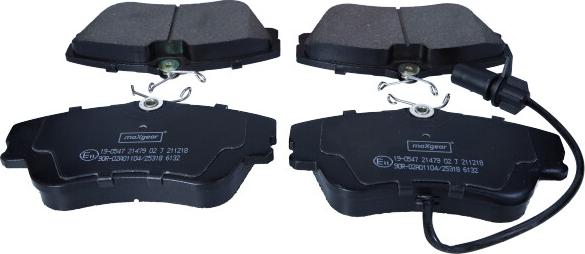 Maxgear 19-0547 - Brake Pad Set, disc brake www.autospares.lv