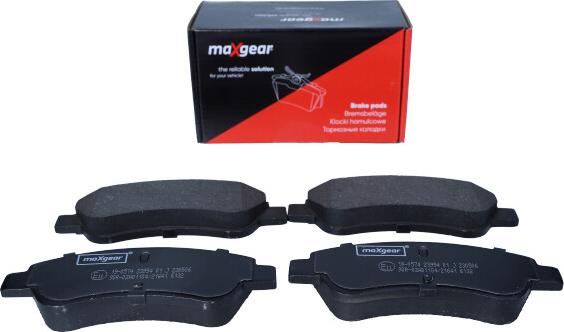 Maxgear 19-0574 - Brake Pad Set, disc brake www.autospares.lv