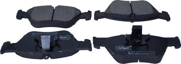 Maxgear 19-0640 - Bremžu uzliku kompl., Disku bremzes www.autospares.lv