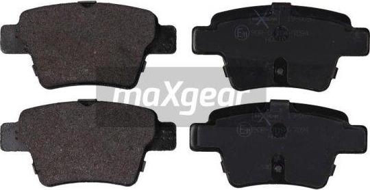 Maxgear 19-0897 - Тормозные колодки, дисковые, комплект www.autospares.lv