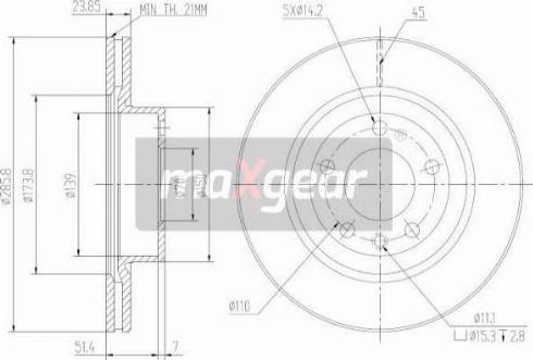 Maxgear 19-0797MAX - Bremžu diski www.autospares.lv