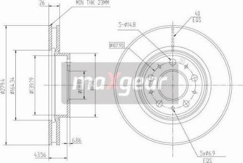 Maxgear 19-0761MAX - Bremžu diski www.autospares.lv