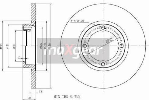 Maxgear 19-0702MAX - Bremžu diski www.autospares.lv