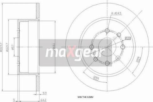 Maxgear 19-0788MAX - Bremžu diski www.autospares.lv