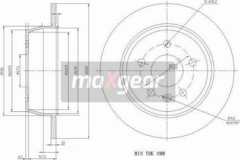 Maxgear 19-0729MAX - Bremžu diski www.autospares.lv