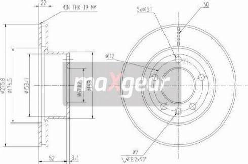 Maxgear 19-0728MAX - Тормозной диск www.autospares.lv