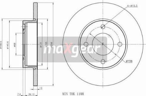 Maxgear 19-0778MAX - Bremžu diski www.autospares.lv